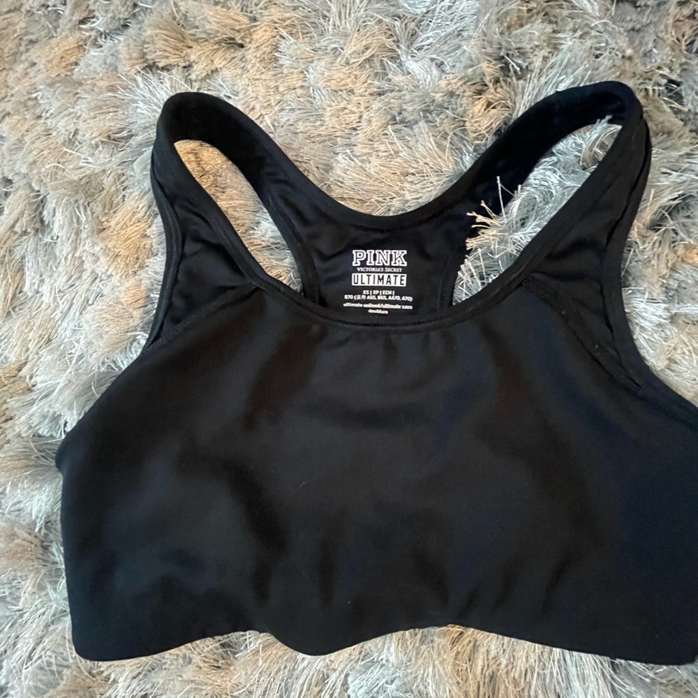 PINK Victoria's Secret Black Sports Bra